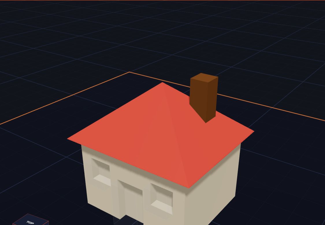 A house with a door and windows