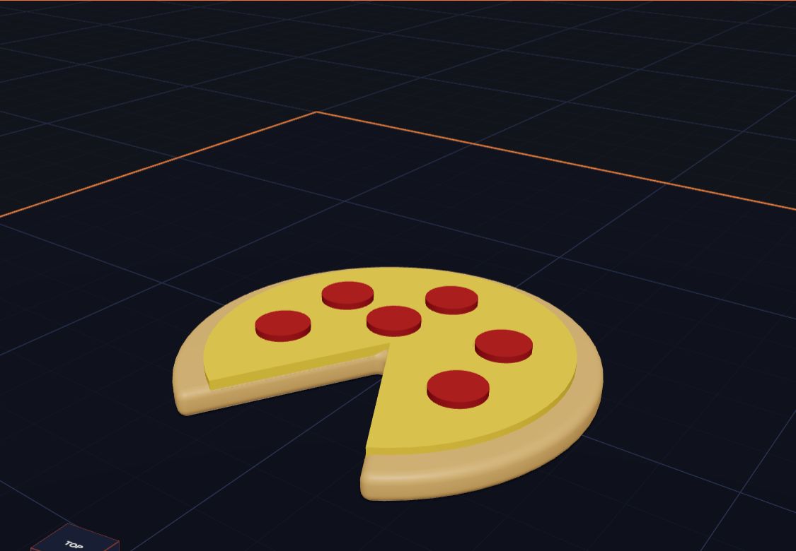A pizza with one slice missing